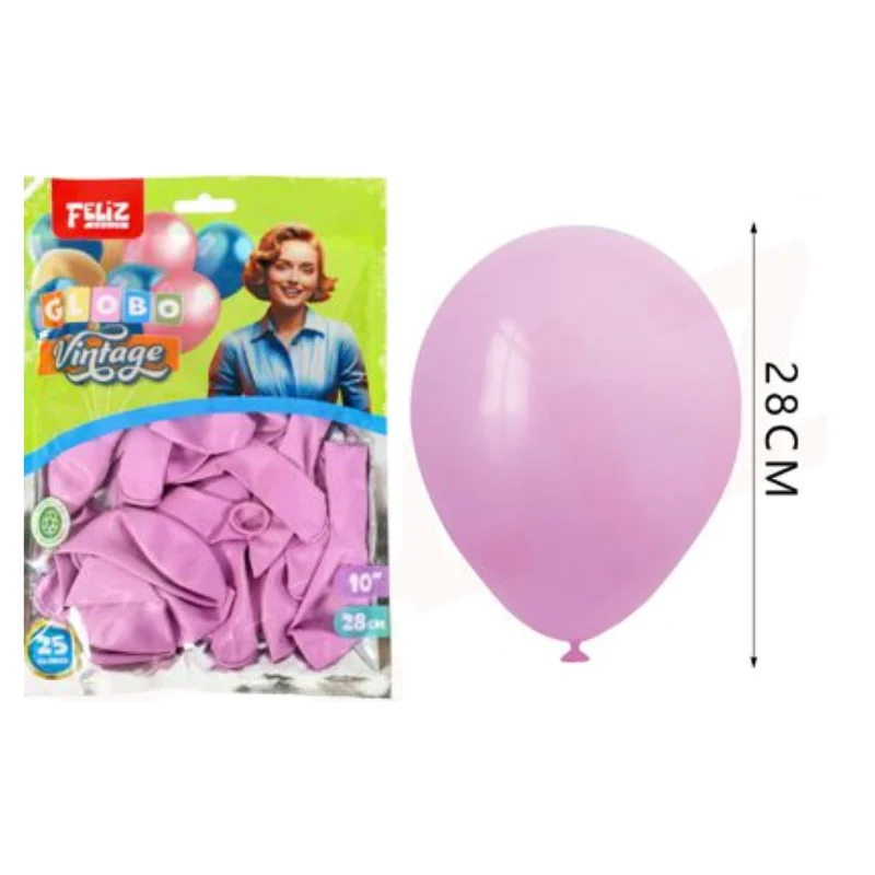 GLOBO LATEX VINTAGE 25U - 10" - 28CM FELIZ GROUP - Imagen 3