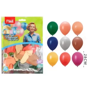 GLOBO LATEX VINTAGE 25U - 10" - 28CM FELIZ GROUP