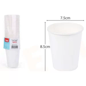 VASO DE CARTÓN 200ML 30U BLANCO FELIZ GROUP