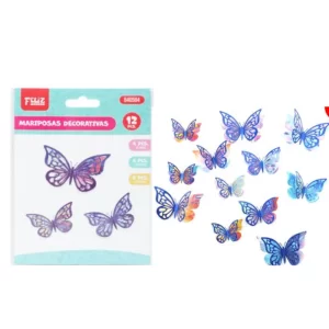 SET 12 MARIPOSAS DECORATIVAS FELIZ GROUP