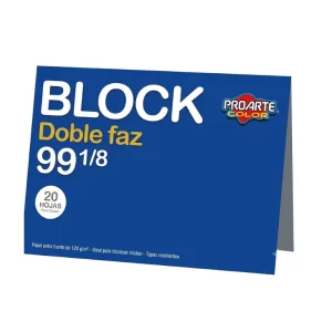 Block de Dibujo Doble Faz 99 1/8 20 hojas PROARTE
